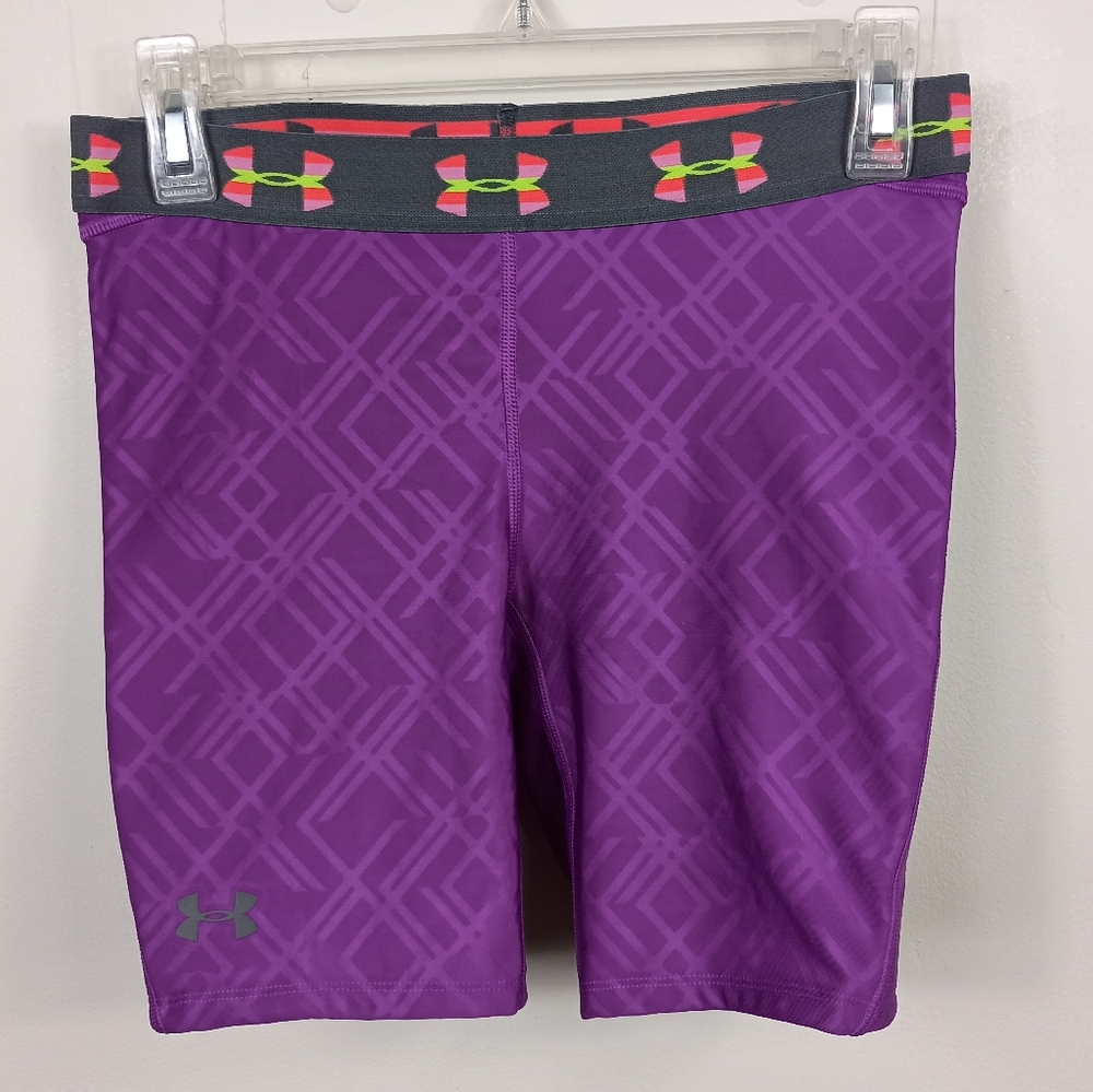 Under Armour Padded Compression Shorts Medium Womens Purple MPZ Strike Zone NWT
